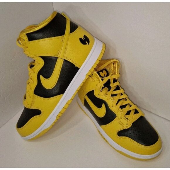 NIKE DUNK HI WU-TANG CLAN HJ4320-001 Yellow Black Men\'s Size 8 NEW